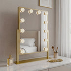 Zrcadlo LED HOLLYWOOD L.Gold 30x40  5