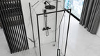 Přístěnná sprchová kabina Rea Rapid Swing Black Dveře: 100 x Sprchová zástěna: 90 4