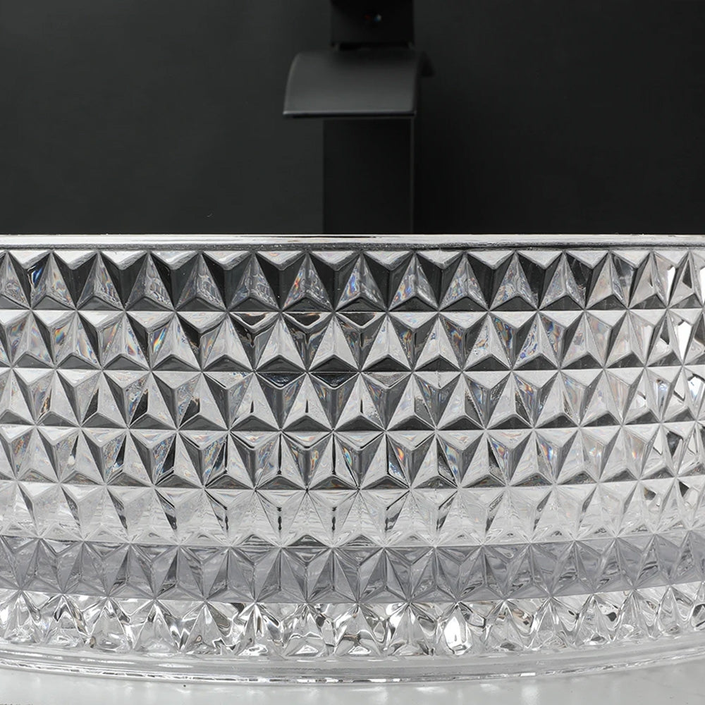 Umyvadlo na desku REA CRISTAL - průhledné  5