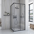 Sprchový kout REA City  90x90 Black Se sprchovou vaničkou Savoy black 10