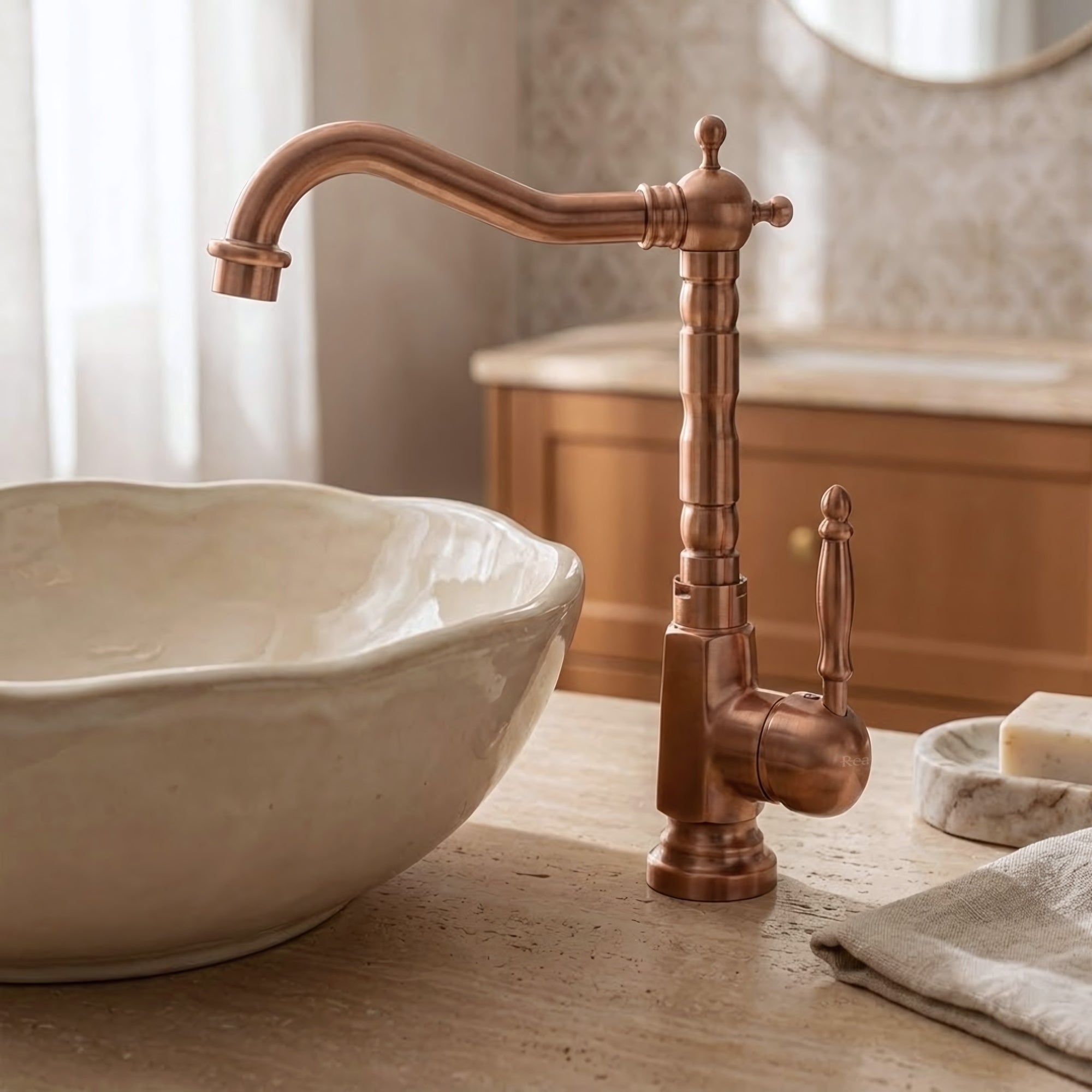 Umyvadlová baterie REA Bona Brush Copper High  5