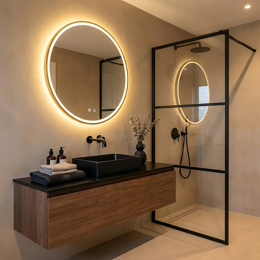 Zrcadlo LED 70cm MMJ Gold  2