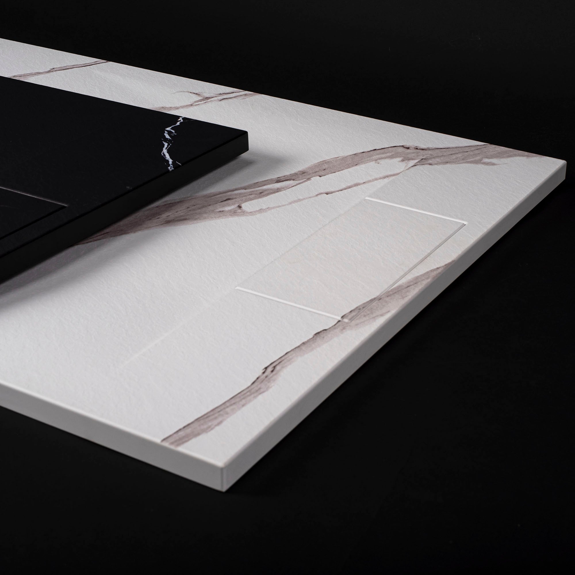Umyvadlo na desku REA Inga Black Marble Mat  11