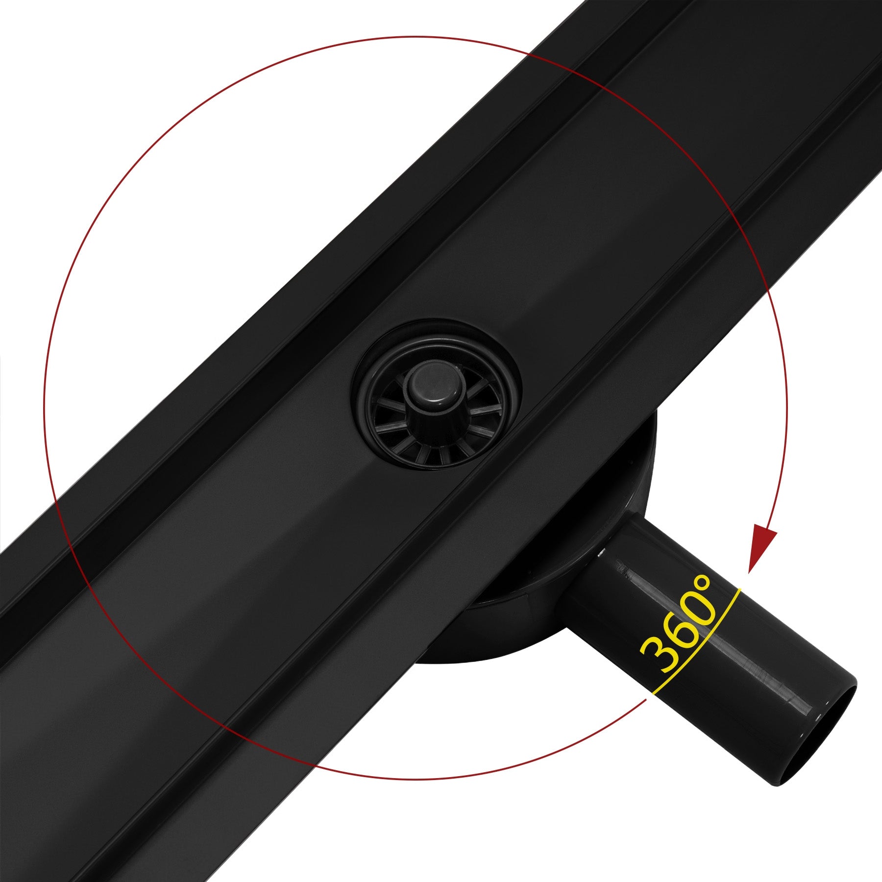 Odtokový žlab Rea Greek 90 - matný černý  2