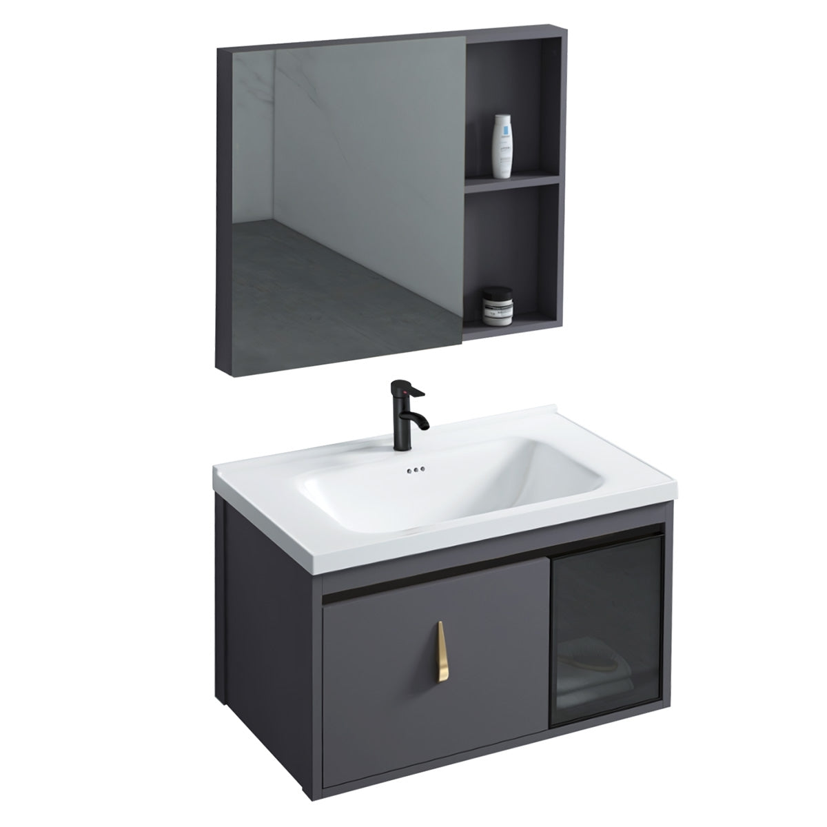Sada koupelnového nábytku s umyvadlem Paris 60cm Grey  5
