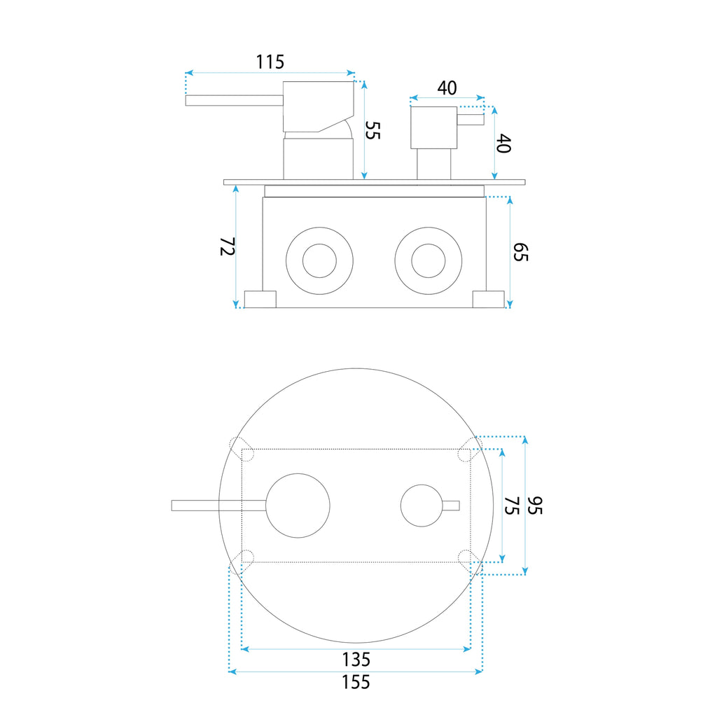 Podomítková sprchová sada Rea Foster Brush Gold + BOX  11