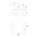 Podomítková sprchová sada Rea Foster Brush Gold + BOX  11