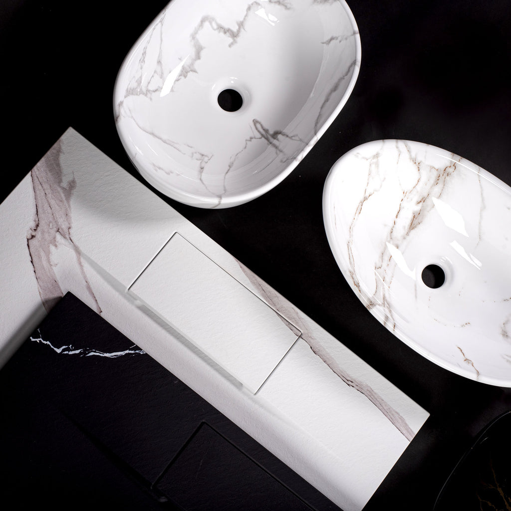 Sprchová vanička Bazalt CARRARA BLACK 90x90  11