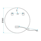Zrcadlo LED 80cm MMJ Black  10