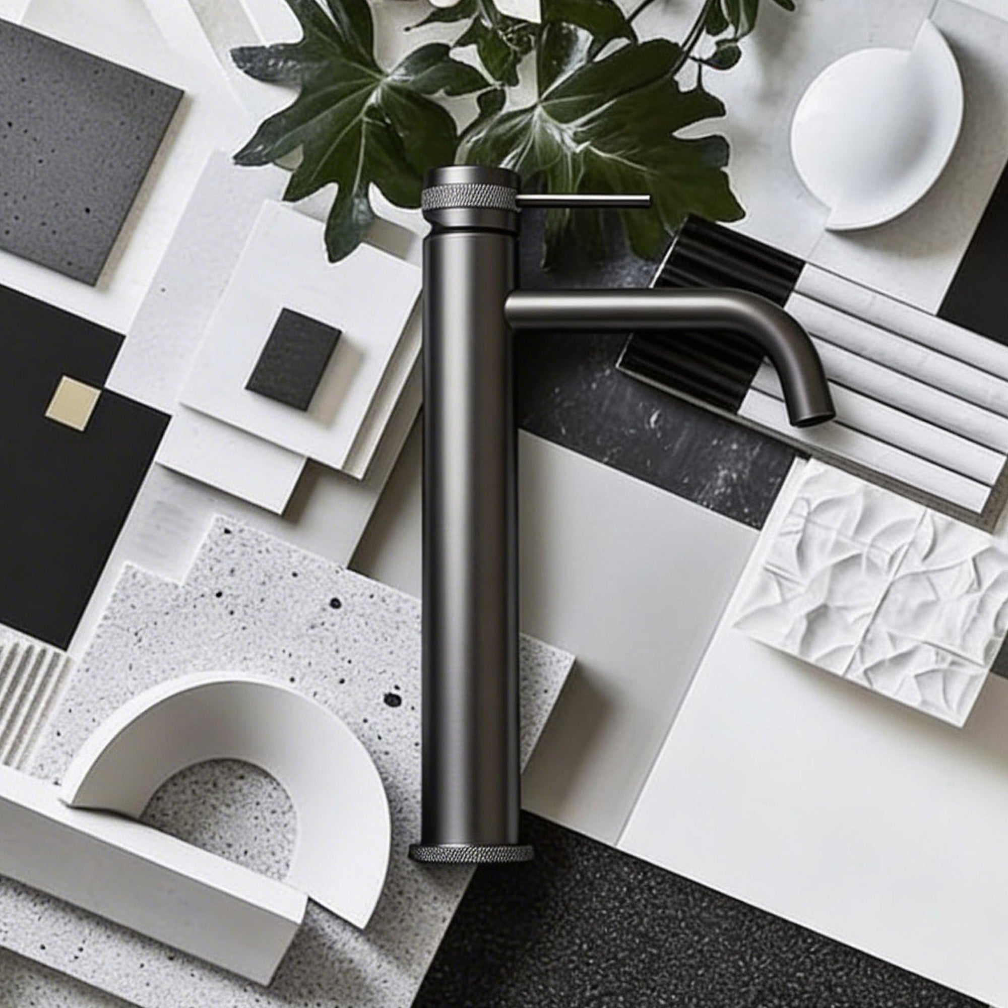Umyvadlová baterie REA Lungo Grip - Gun Grey, vysoká  3