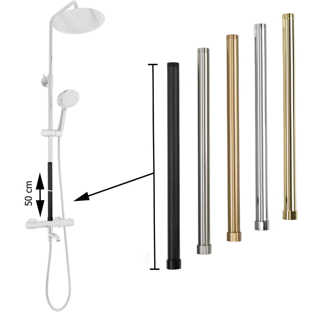 Prodloužení pro vanovou/sprchovou soupravu GOLD 50cm  5