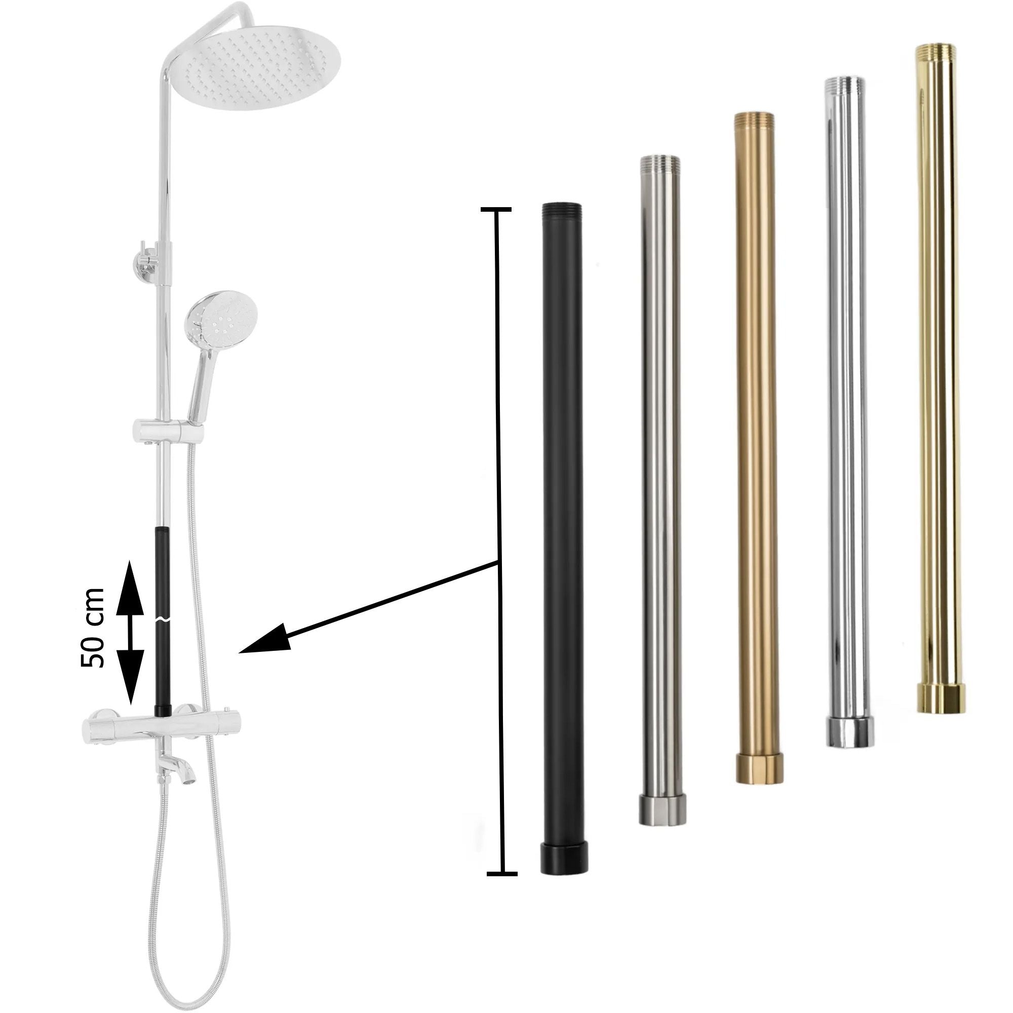 Prodloužení pro vanovou/sprchovou soupravu GOLD 50cm  5