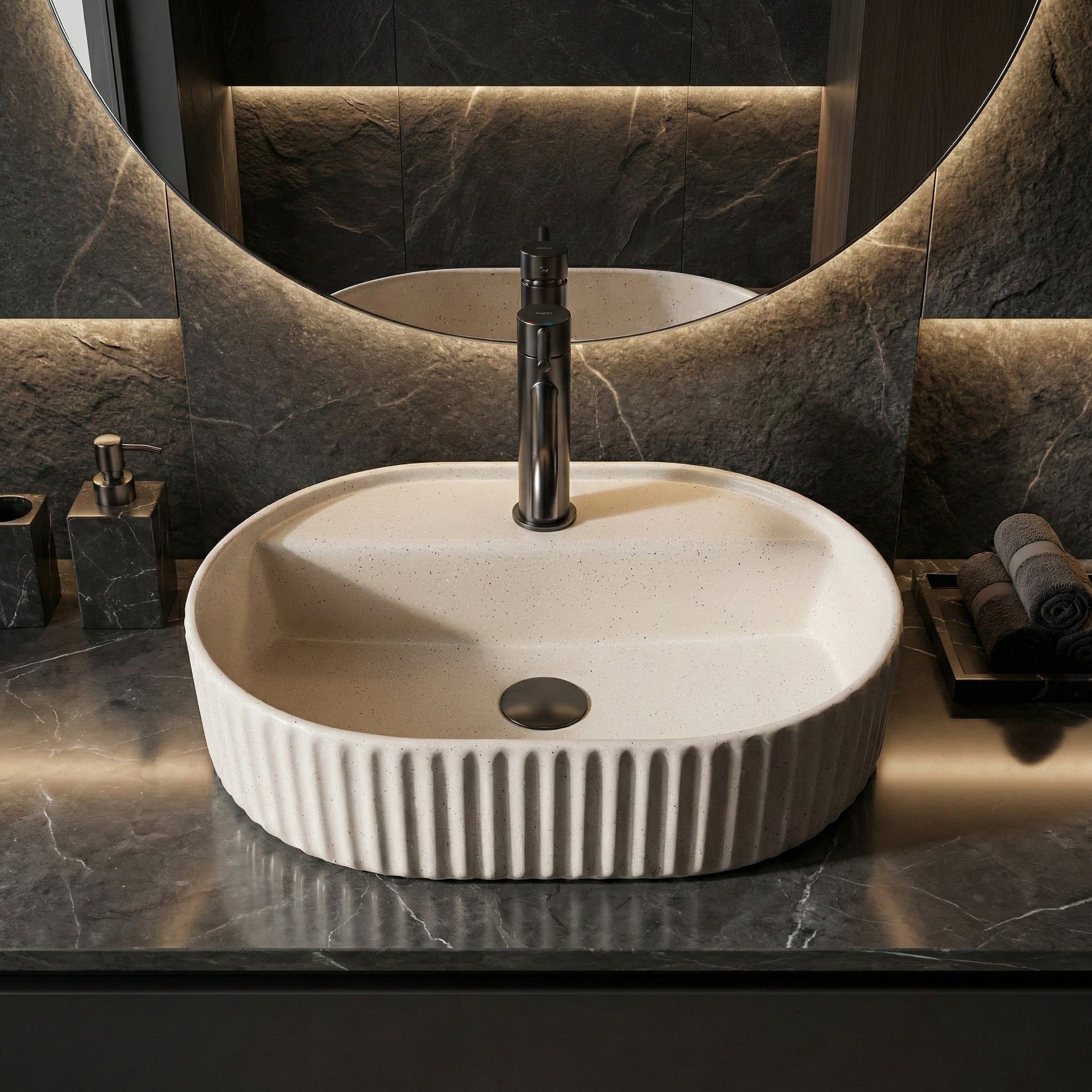 Umyvadlo na desku REA Marcela 50 Vanilla  3