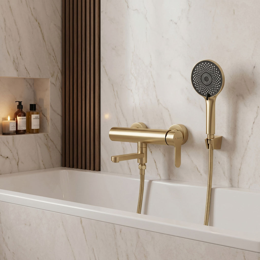 Vanová baterie Rea Arcos Brushed Gold  6