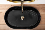 Umyvadlo na desku REA Nadia Stone - Black Matt  4