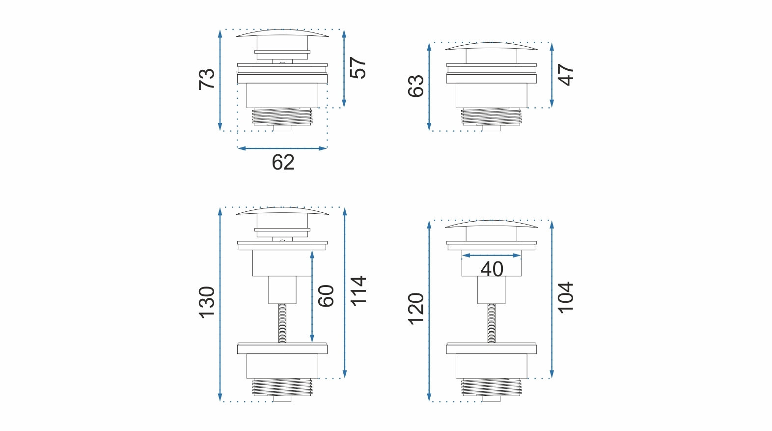 Univerzální umyvadlová výpusť REA Click-Clack - černá  3