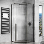 Sprchový kout REA DIAMOND 100x100 - matná černá  7