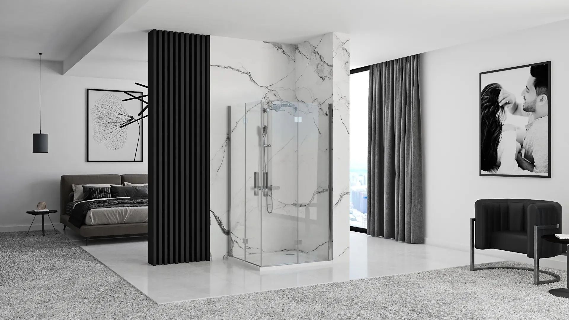Sprchová kabina Rea Molier Chrome Double 90x100  2
