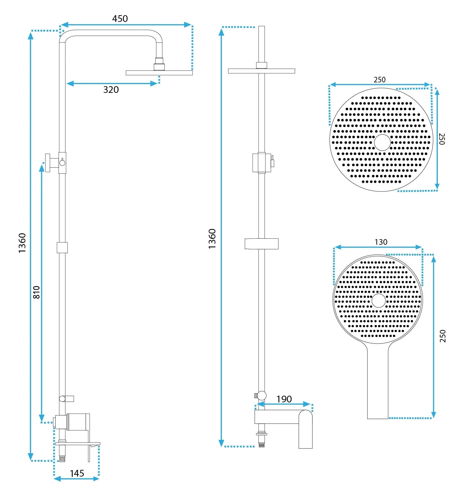 Sprchový set REA Veneta Gold  5