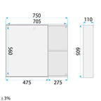 Sada koupelnového nábytku s umyvadlem Gama T25023 BXM 80CM  9