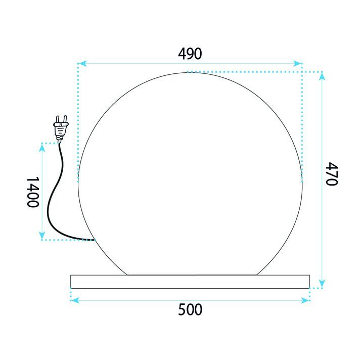 Zrcadlo LED HOLLYWOOD L. Gold 50 cm  8