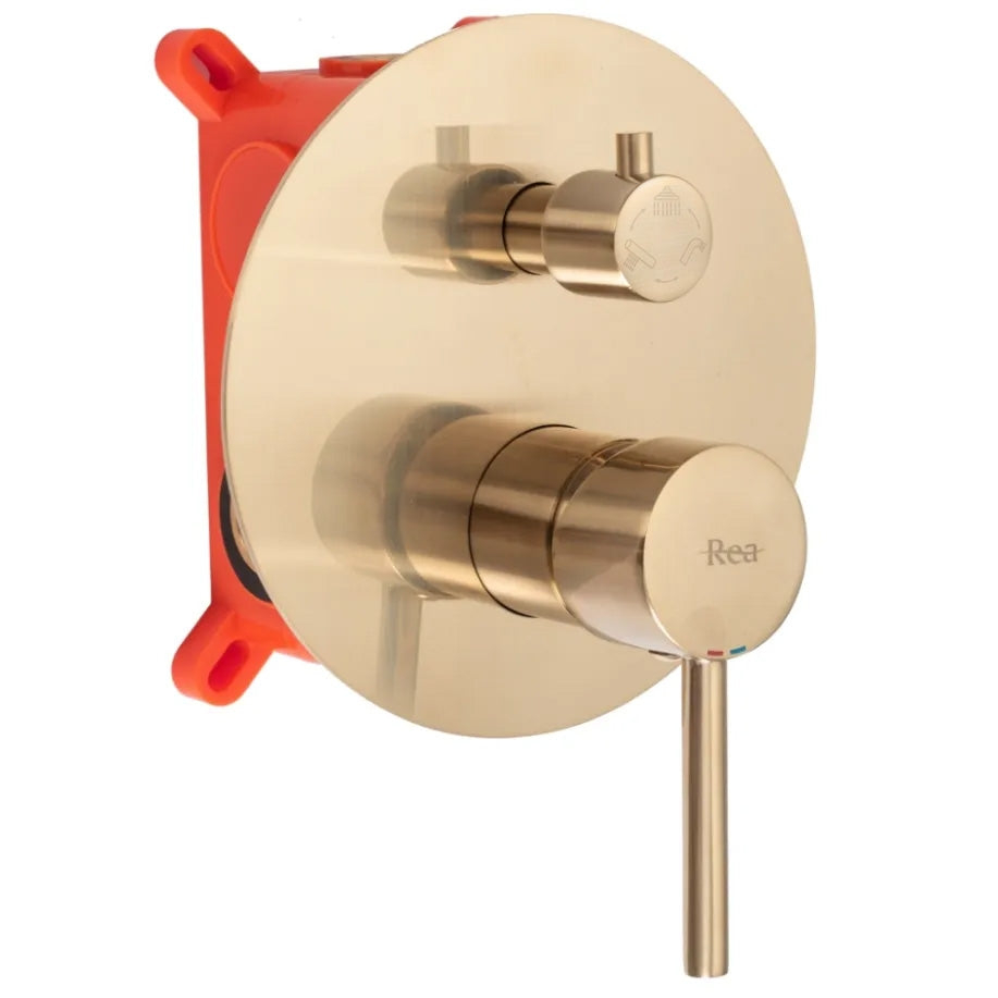 Podomítková koupelnová sada REA LUNGO Brush Gold + BOX  2