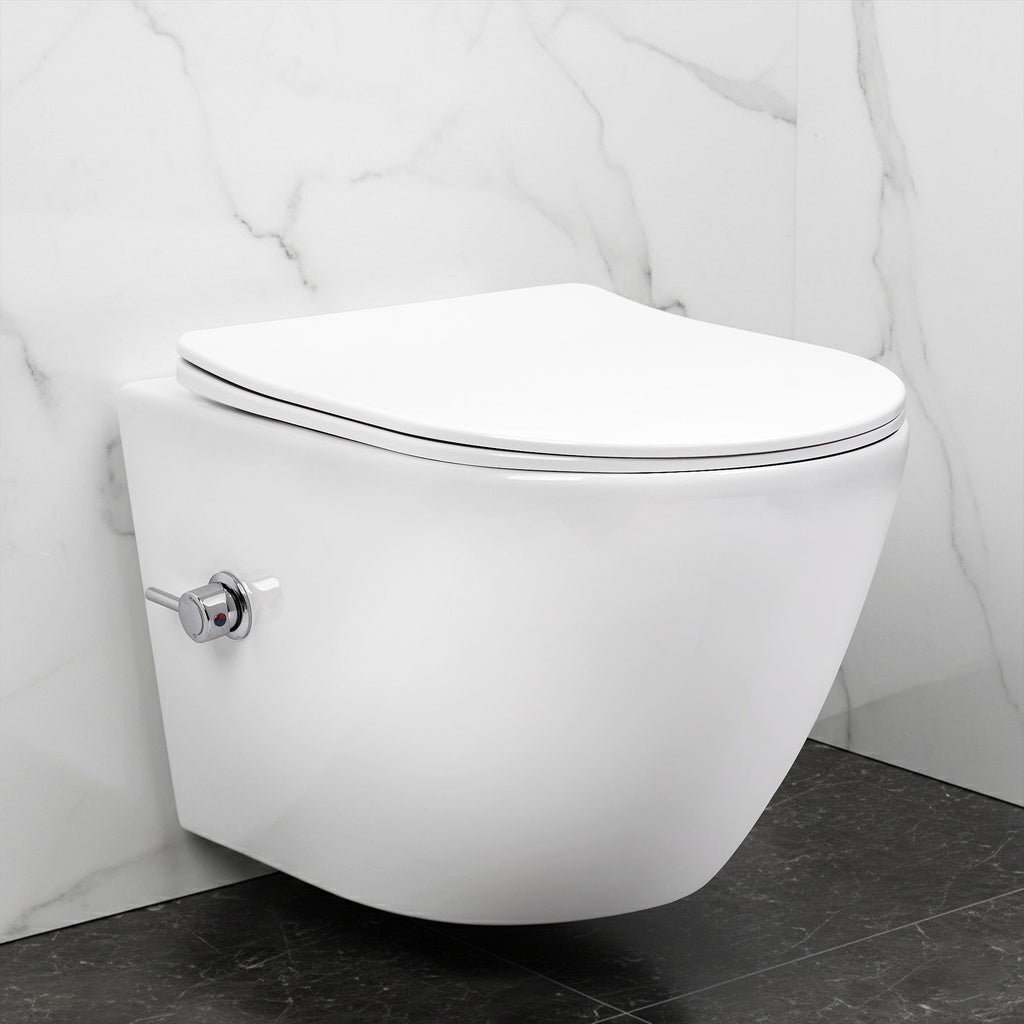 Závěsná WC mísa REA Carlo Lux Rimless s funkcí bidetu  1