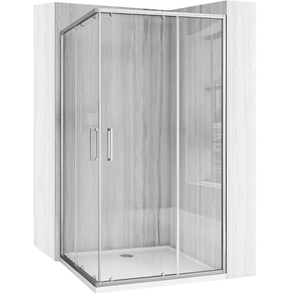 Sprchový kout REA City 80x100 Nickel Brush Se sprchovou vaničkou Savoy black 2