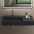 Umyvadlo REA  Archi 90 CM Grey MATT na desku - konglomerát  5