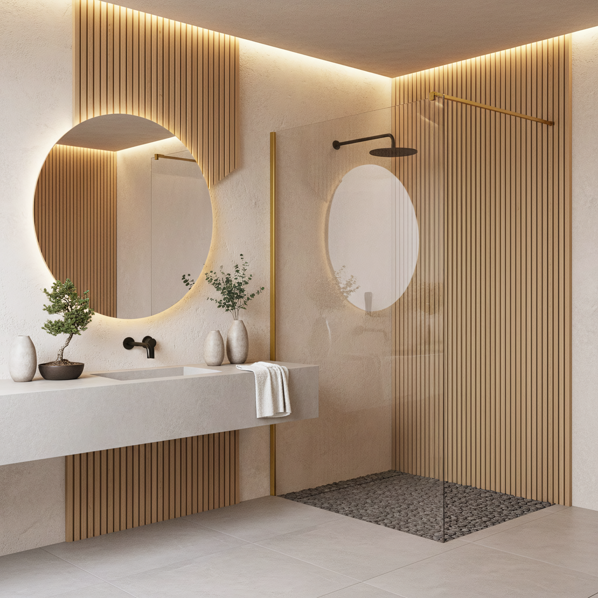 Sprchová zástěna Rea Flexi Transparent / Brush Gold 70  6