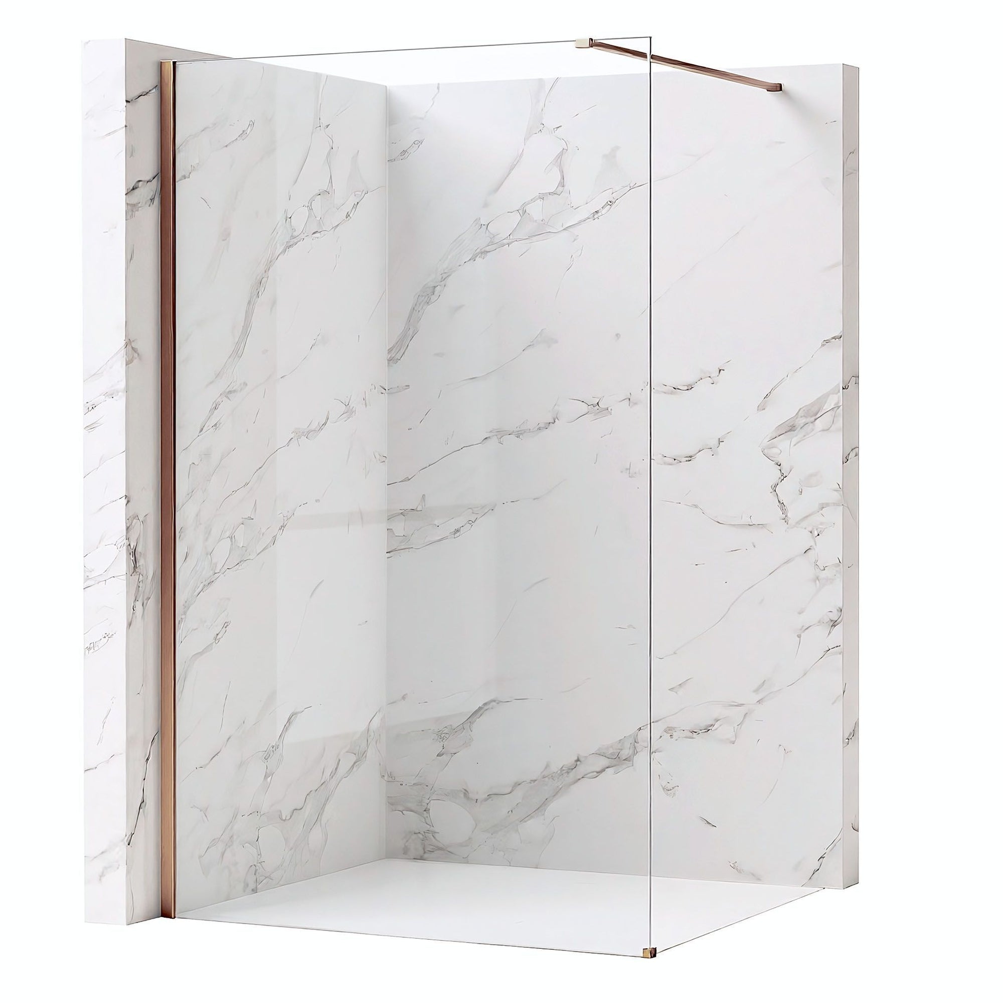 Sprchová zástěna Rea Flexi Transparent / Brush Copper 120  1