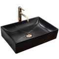 Umyvadlo na desku REA Inga Black Marble Mat  1