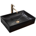 Umyvadlo na desku REA Inga Black Marble Mat  1