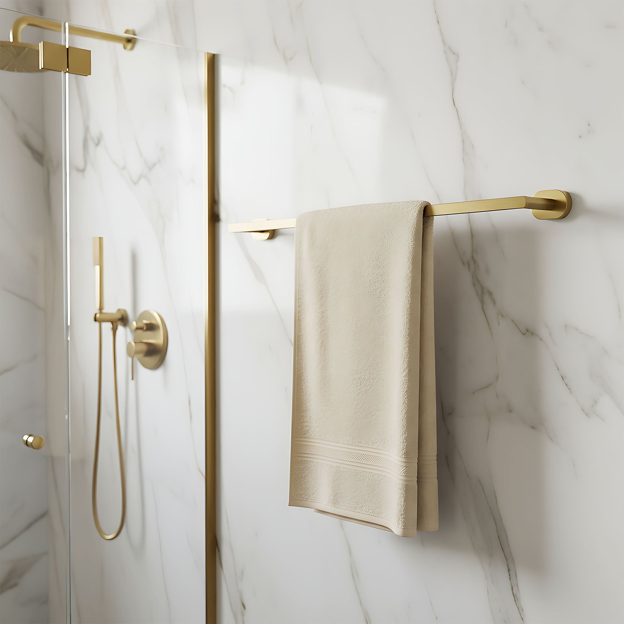 Koupelnový věšák Til 101 Brush Gold  4