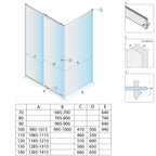 Sprchový kout Rea Primo Slide 110x70 Chrome  7