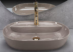 Umyvadlo na desku REA Aura 61 Beige Shiny  3