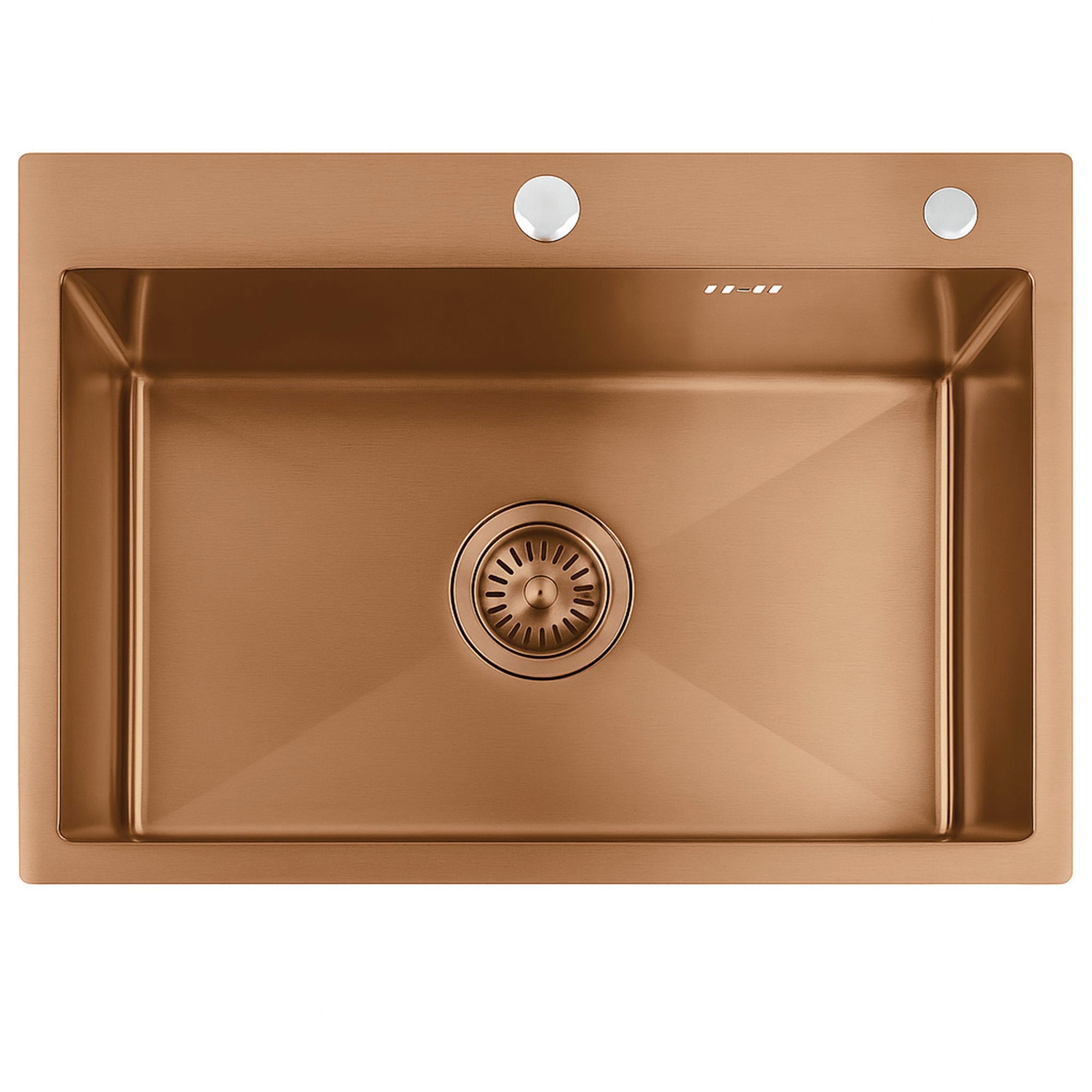 Ocelový dřez Liam BRUSH COPPER s kuchyňskou baterií 2
