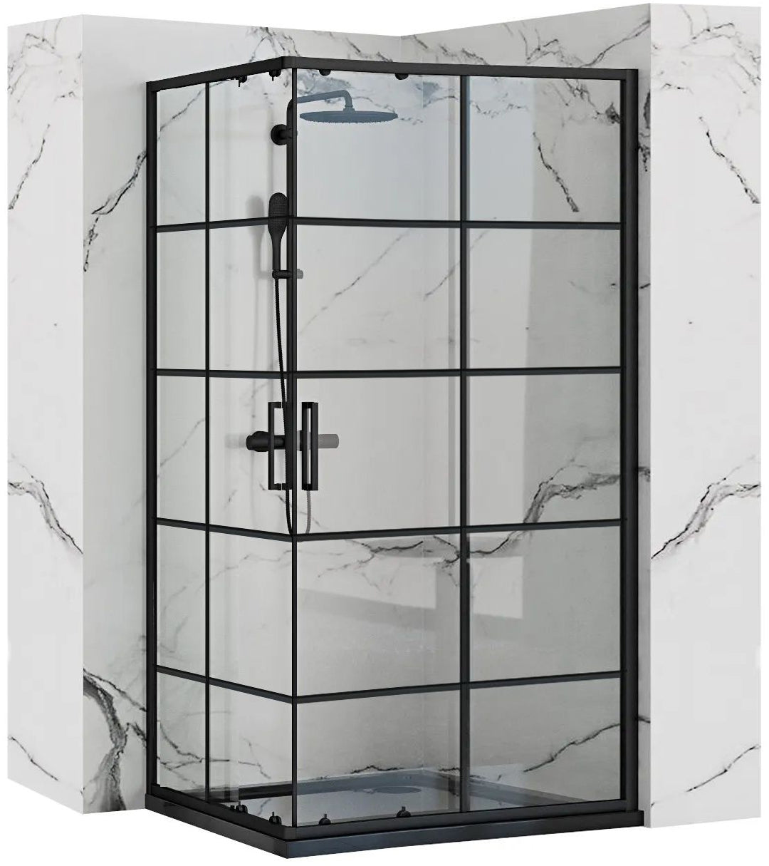 Sprchový kout REA CONCEPT 80x100 - černý Bez sprchové vaničky 1