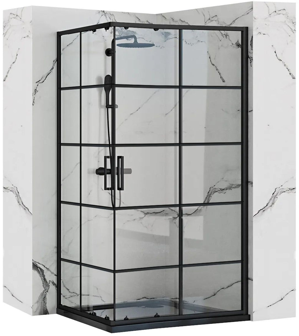 Sprchový kout REA CONCEPT 80x100 - černý Se sprchovou vaničkou Savoy 1