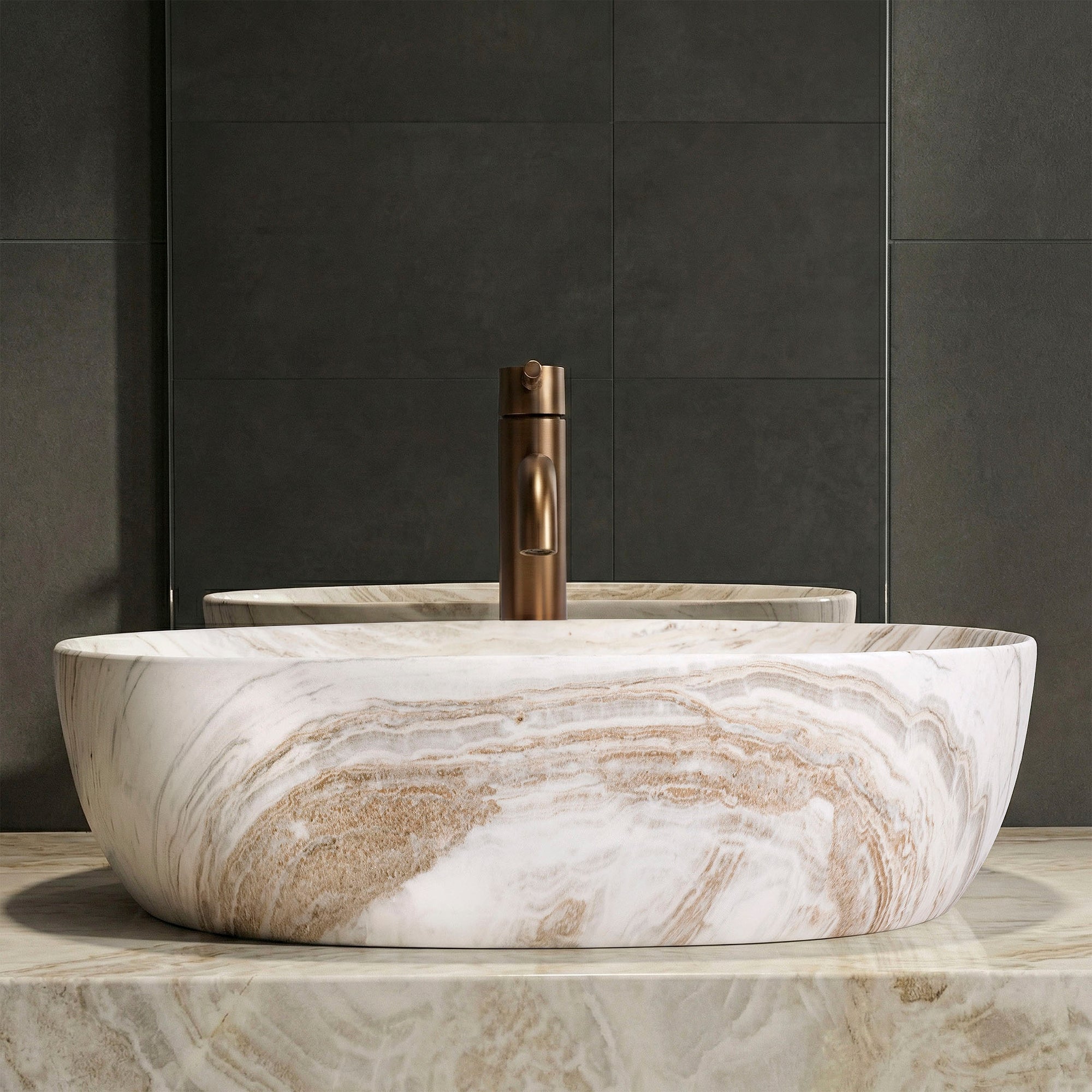 Umyvadlo na desku REA Amelia Saturn 48  3