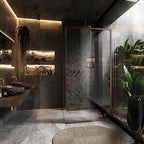 Sprchový kout REA SOLAR - Copper Brush 100x80 Se sprchovou vaničkou Savoy black 2