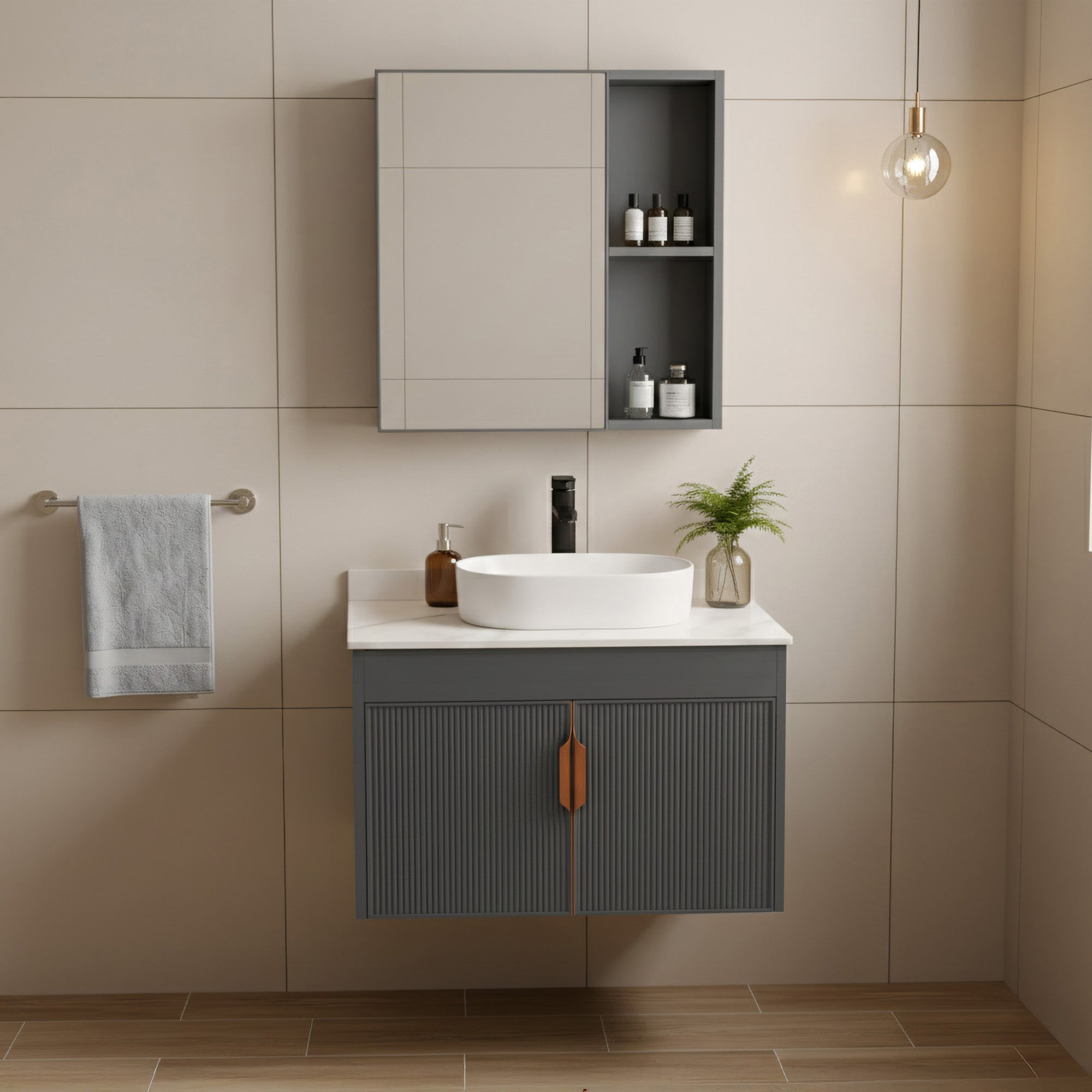 Koupelnová sestava nábytku s deskou Modo 60cm Grey  1