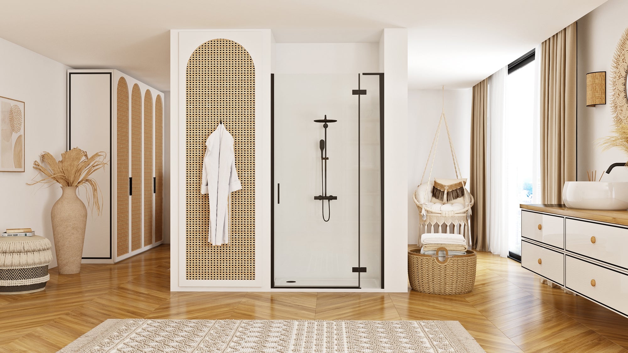 Sprchové Dveře Rea Hugo 90 Black  4