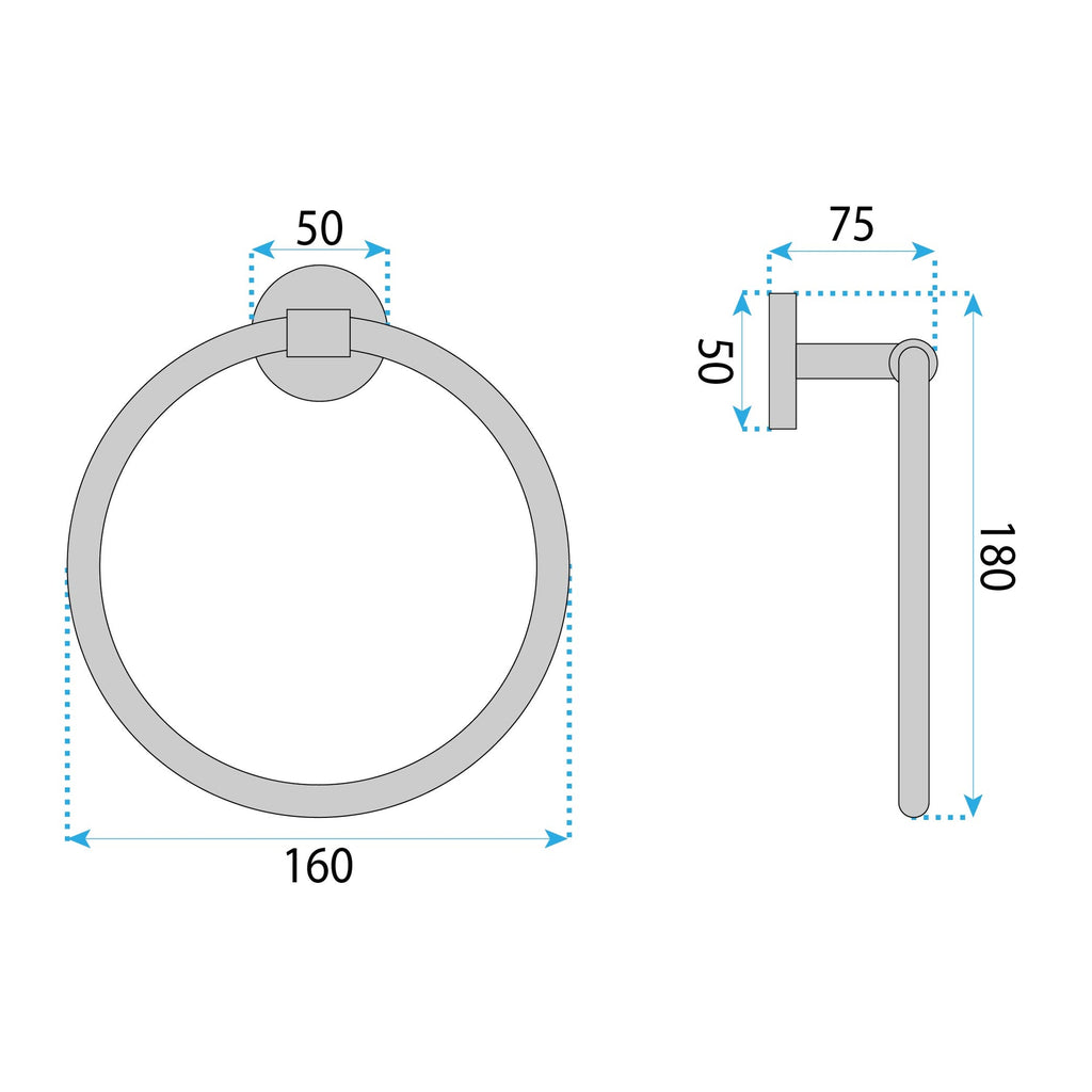 Koupelnový věšák Ring 5710 Galo Brush Nickel  6