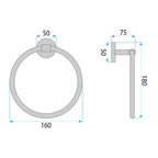 Koupelnový věšák Ring 5710 Galo Brush Nickel  6