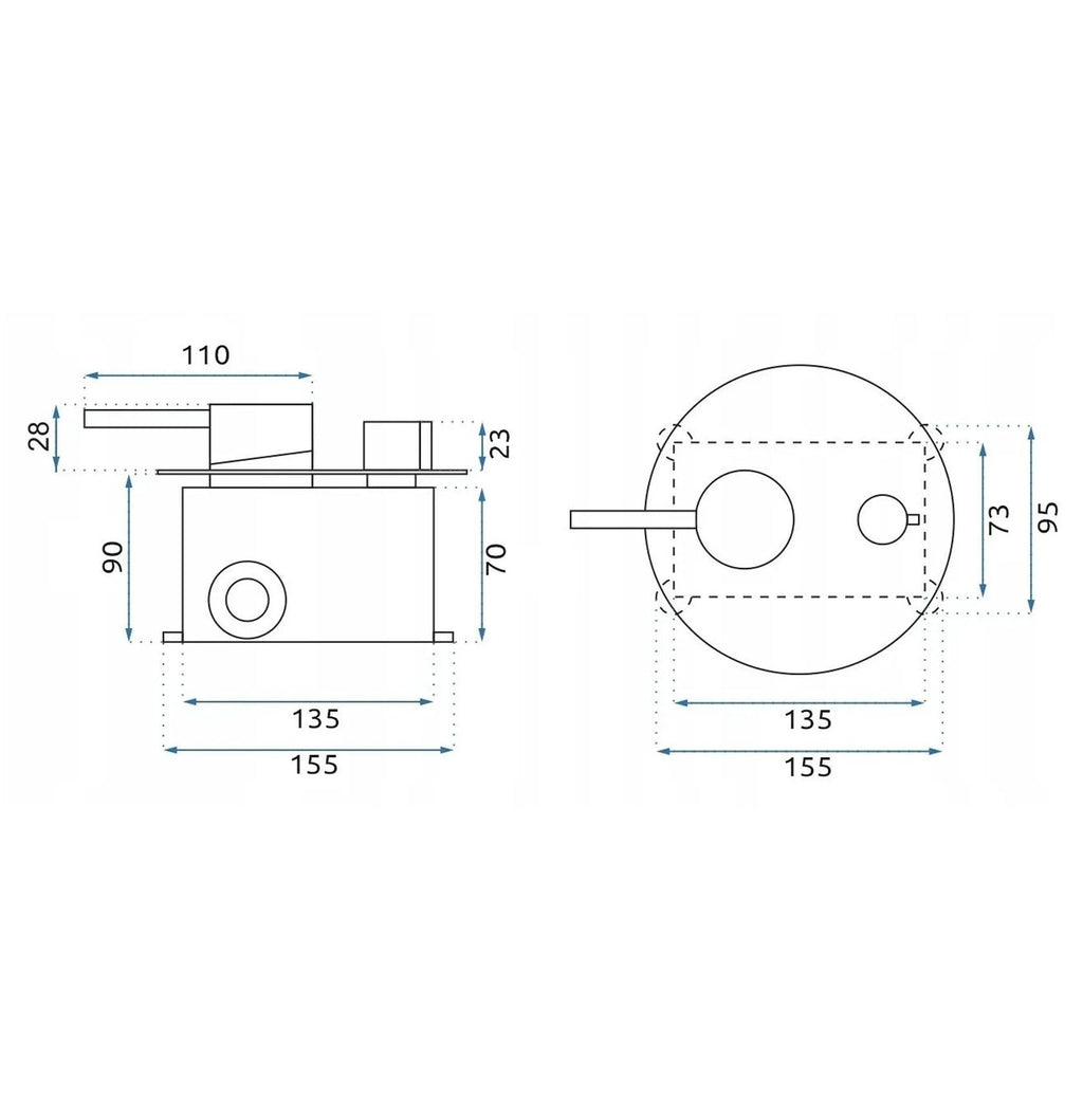Podomítková sprchová sada Rea Lungo Grip Brush Copper  + BOX  6
