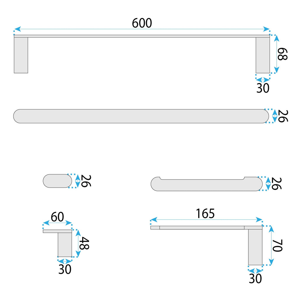 Sada koupelnových doplňků Mati Black 4 díly  11