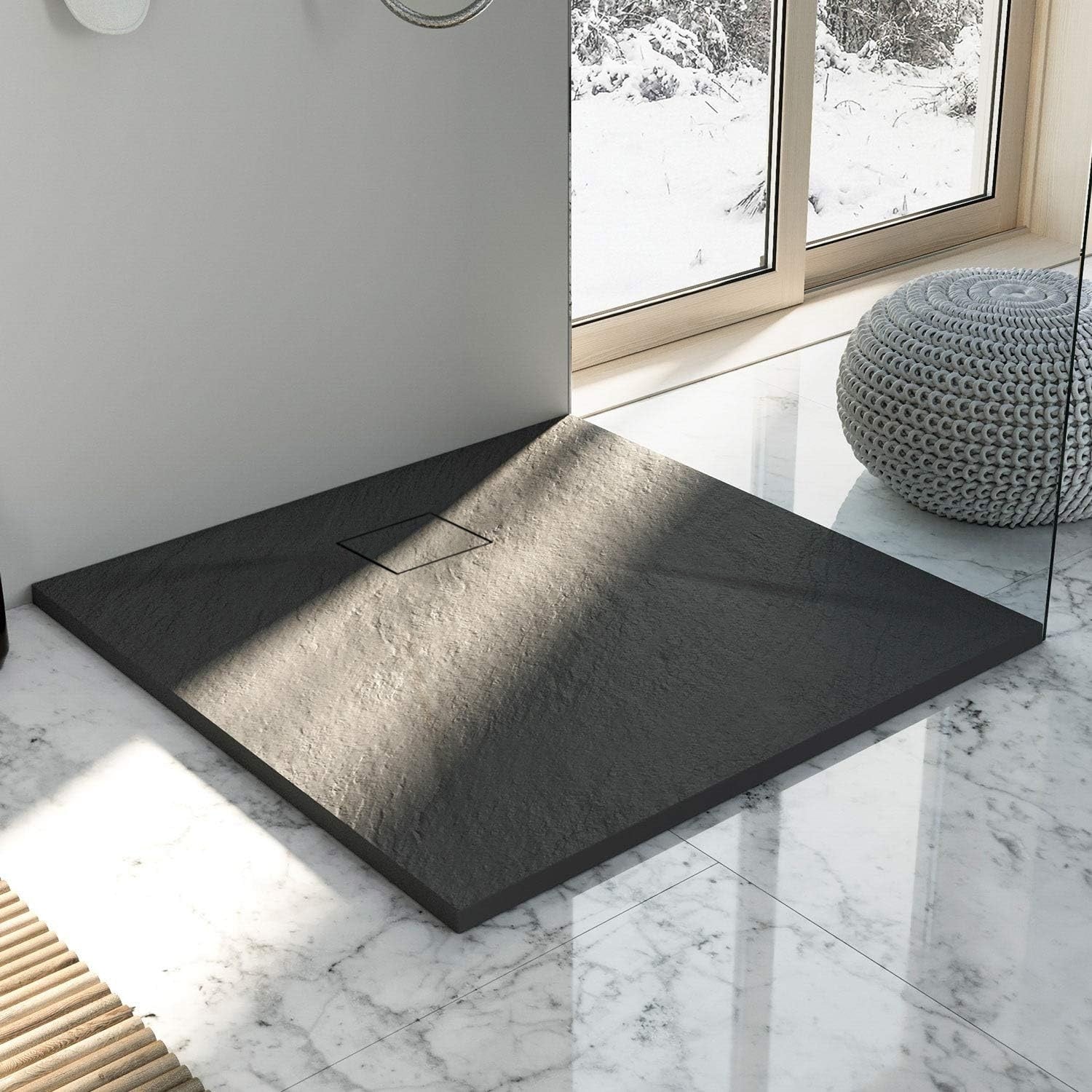 Sprchová vanička Magnum Black 90x90  1