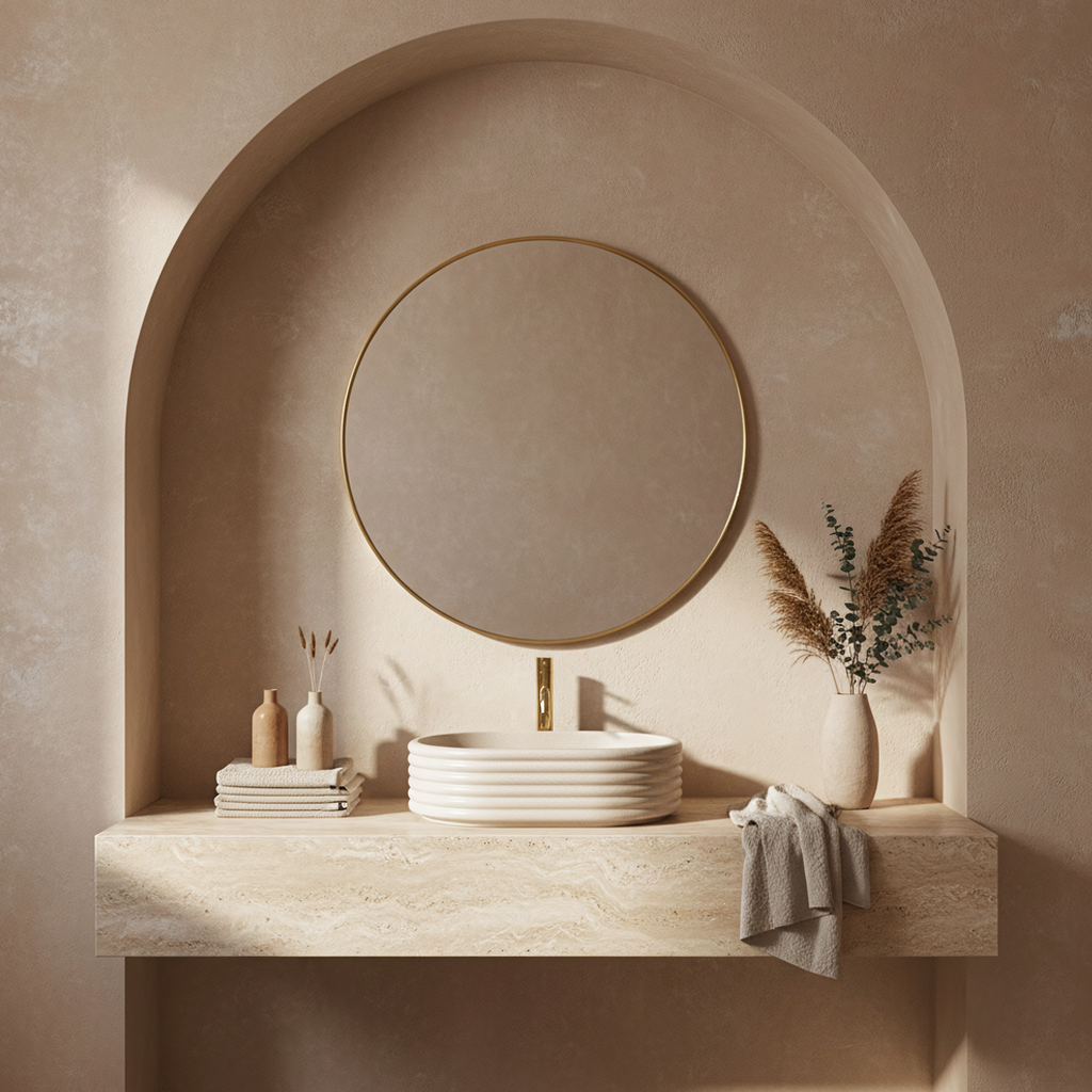 Umyvadlo na desku Nicoletta Beige  6