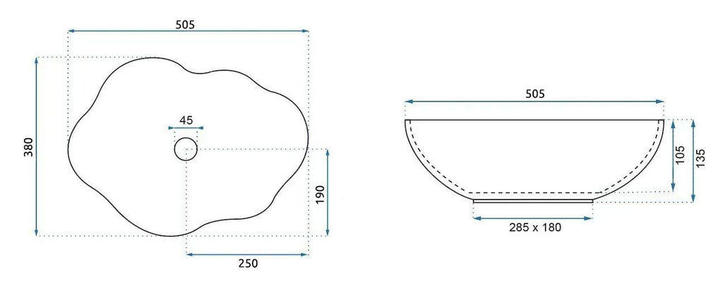 Umyvadlo na desku REA Pearl Saturn  9